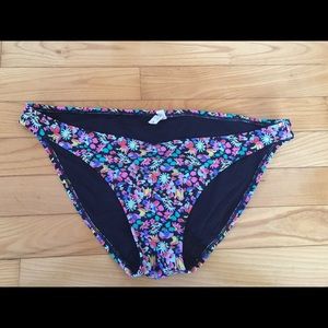 Multi-colored Floral Aerie Bikini Bottoms (Medium)